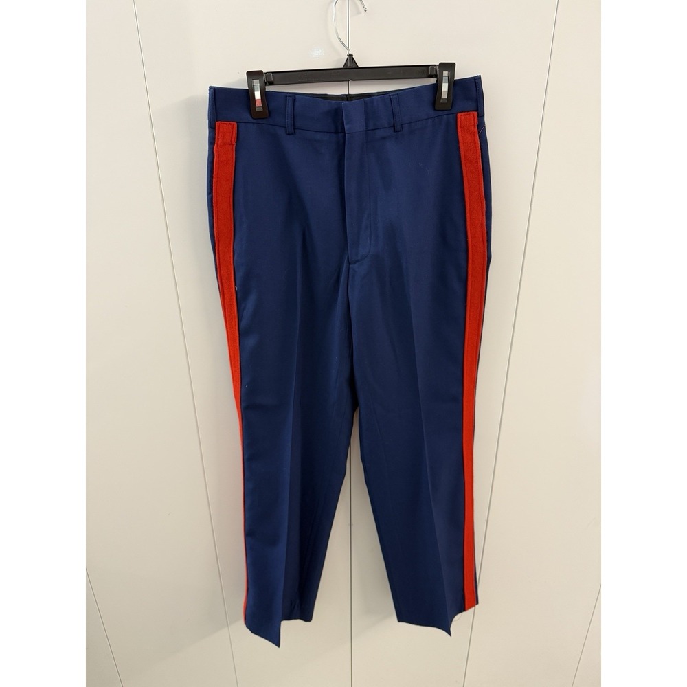 USMC Marine Corps Dress Blues Trousers Pants 31L (31x30.5) Blood Stripe